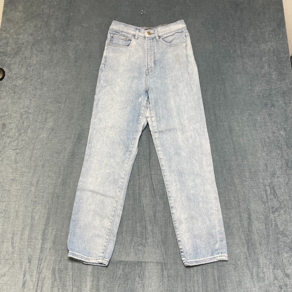 Express Jeans Womens 26W Blue Denim Light Wash Pockets Straight Leg Streetwear